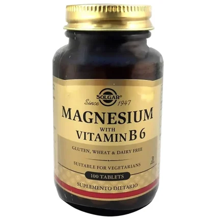 Magnesium With Vitamin B6 - Solgar 100 Tabletas