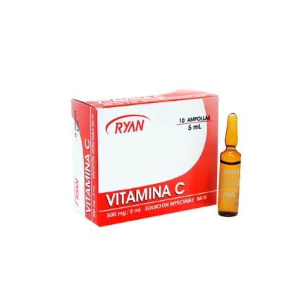 Vitamina C (Acido Ascorbico) 500 Mg / 5 Ml X 10 Ampollas