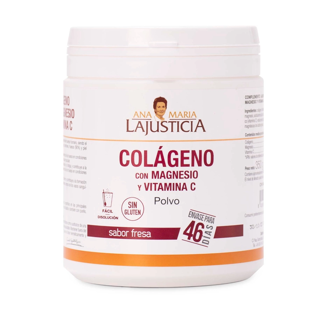 8436000682380 Colageno Magnesio Y Vita C Sabor Fresa 350 G - Imagen 1