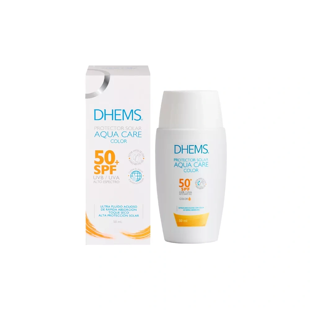7707208612471 Dhems Protector Solar Aqua Care Color X50Ml - Imagen 1