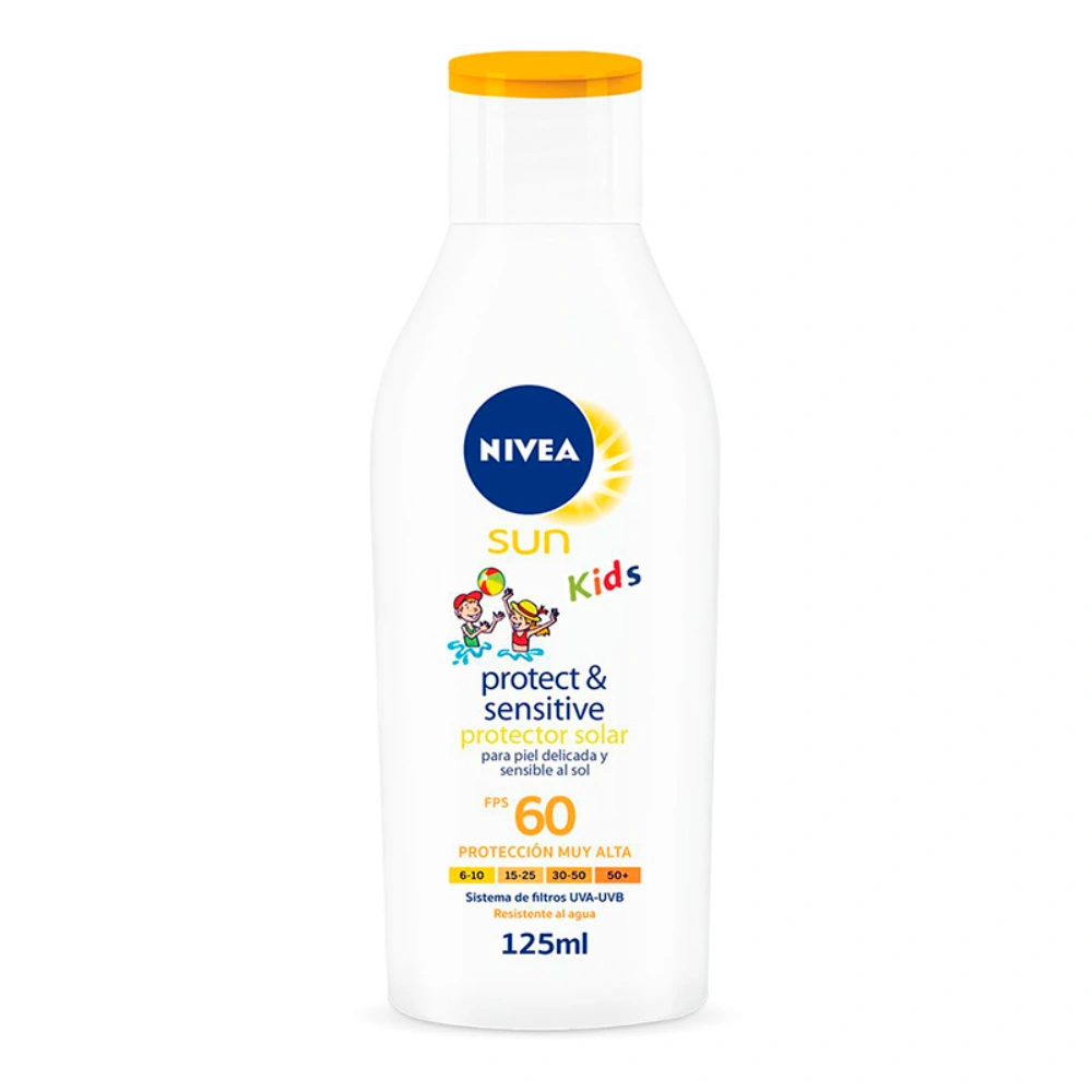 200026619 Bloqueador Nivea Sun SPF60 Kids Sensit.125 ML - Imagen 1