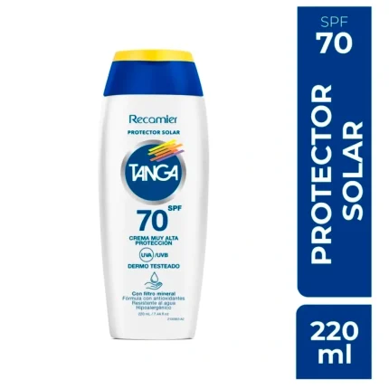 Bloqueador Tanga Spf 70 Adultos Crema X 220 Ml